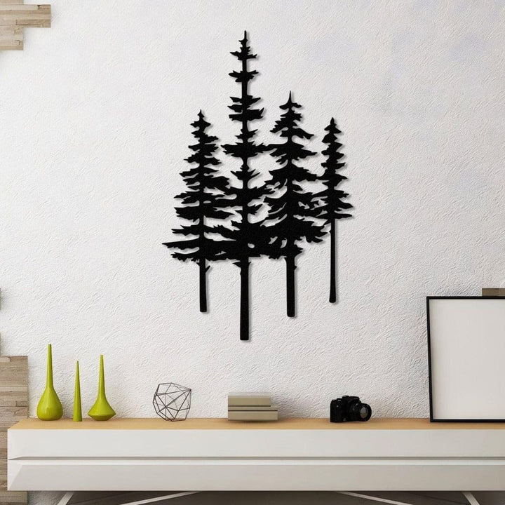Pine Trees Metal Wall Art