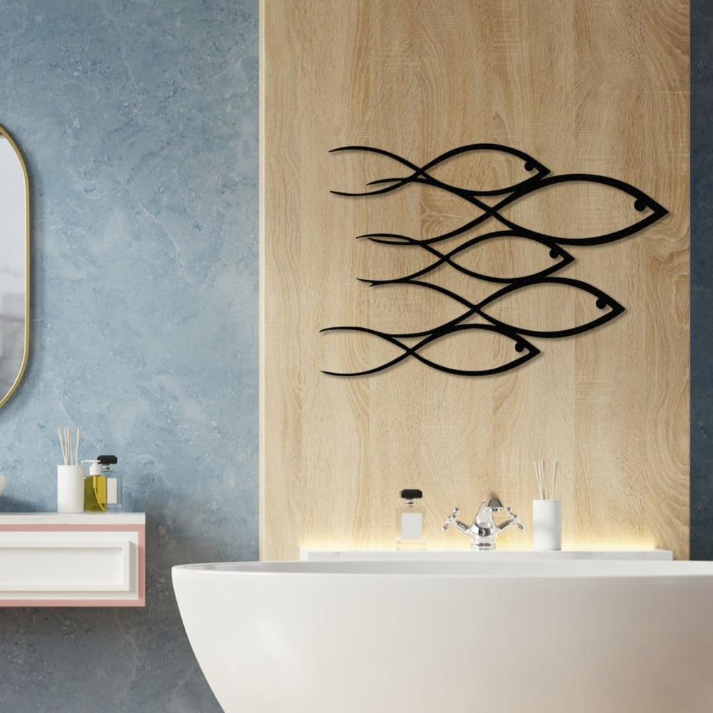 School Of Fish Metal Wall Art
